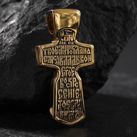 Крест из золота 750 пробы с Распятием 101