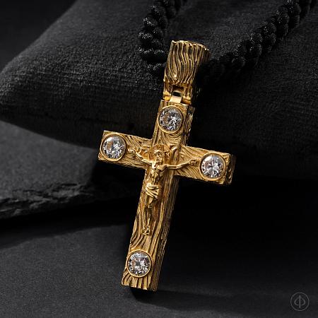 Крест из золота 750 пробы с бриллиантами 176