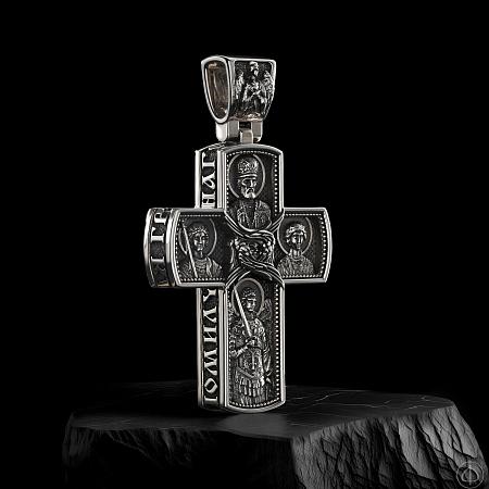 Крест из серебра и золота 585 Арт.011