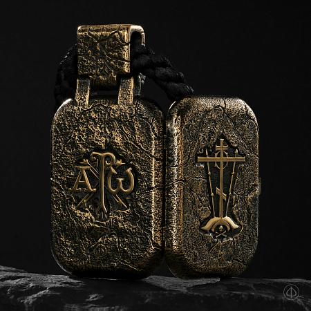 Подвес из золота 750 с чернением Арт.038