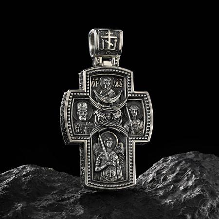 Крест из серебра "Спас" Арт.010