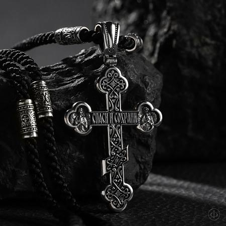 Крест из серебра и золота 585 Арт.099