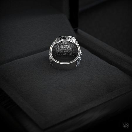 Кольцо из серебра с молитвой Арт.008