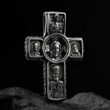 Крест из серебра "Спас" Арт.032