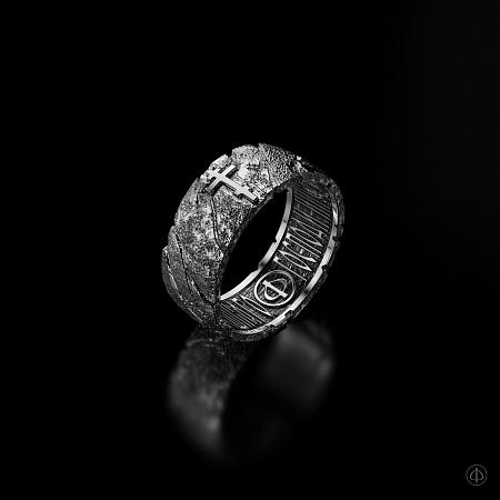 Кольцо из серебра с молитвой Арт.035