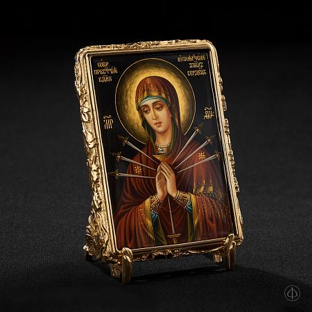 Настольная икона «Умягчение злых сердец» из золота  750 Арт.025