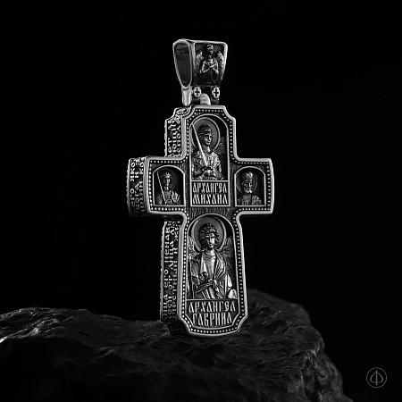 Крест из серебра, золота и чёрного дерева (эбена) Арт.001