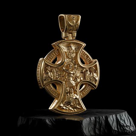 Крест "Борьба с соблазнами" из золота 585 Арт.024