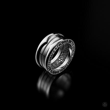 Кольцо из серебра с молитвой Арт.017