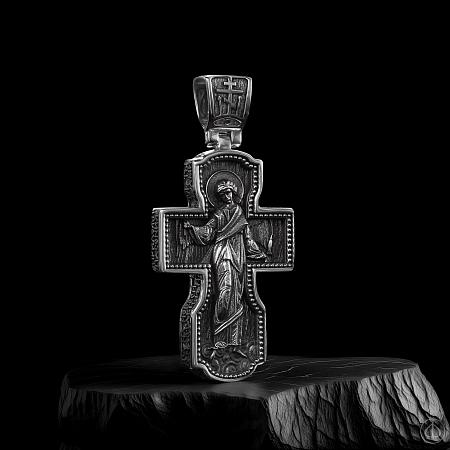 Крест из серебра "Спас" Арт.019