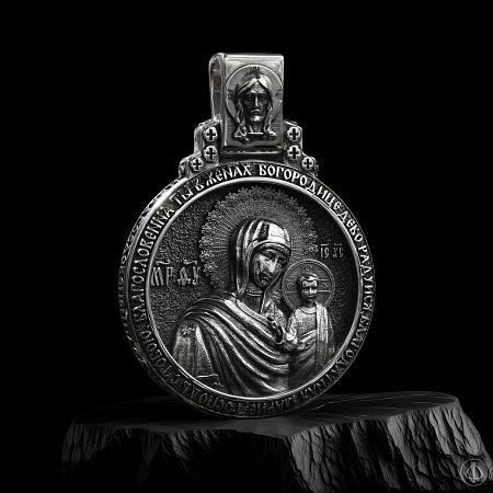 Подвеска из серебра с иконой Арт.009
