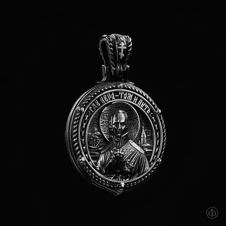 Нательная икона «Духовный ориентир» из серебра и золота 585 Арт.098