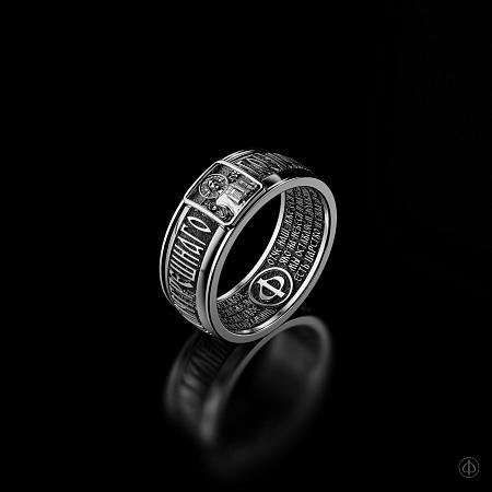 Кольцо из серебра с молитвой Арт.023