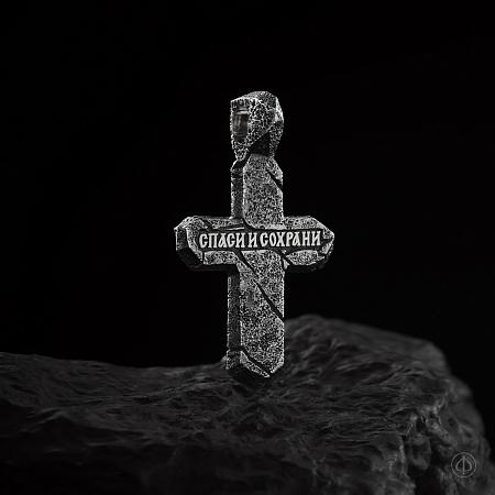 Крест из серебра и золота Арт.035