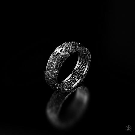 Кольцо из серебра с молитвой Арт.036