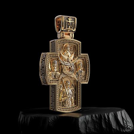 Крест из золота 750 "Спас" Арт.010