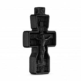 Крест из чёрного дерева (эбена) с Распятием 006