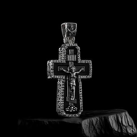 Крест из серебра и чёрного дерева (эбена) Арт.001
