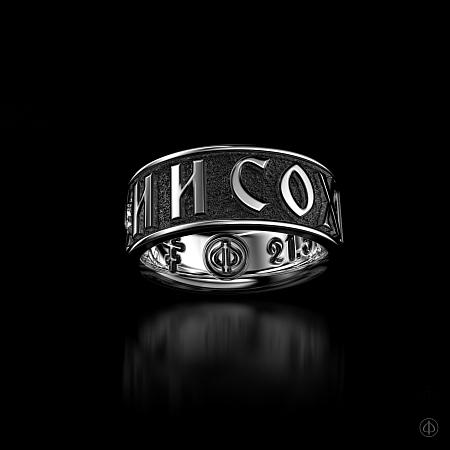 Кольцо из серебра с молитвой Арт.011