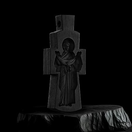 Крест из чёрного дерева (эбена) и золота 585 Арт.028