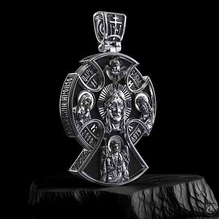 Крест из серебра и чёрного дерева (эбена) Арт.005