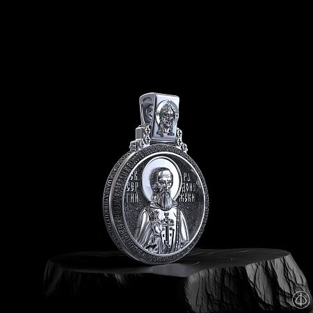 Подвеска из серебра с иконой Арт.091