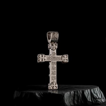 Крест из платины с сапфирами Арт.017