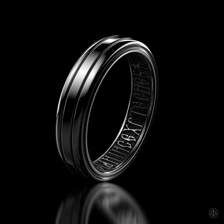 Кольцо из серебра с молитвой Арт.056