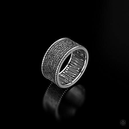 Кольцо из платины с молитвой Арт.006