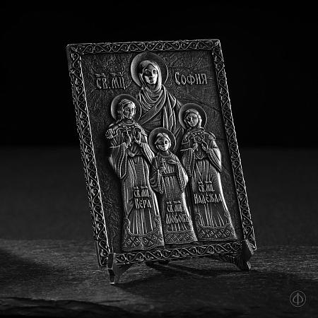 Настольная икона из серебра на подставке Арт.034
