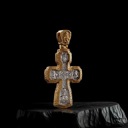 Крест из золота 750 и платины Арт.197