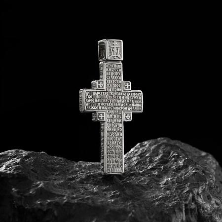 Крест из платины и золота 750 с бриллиантами Арт.085/К1