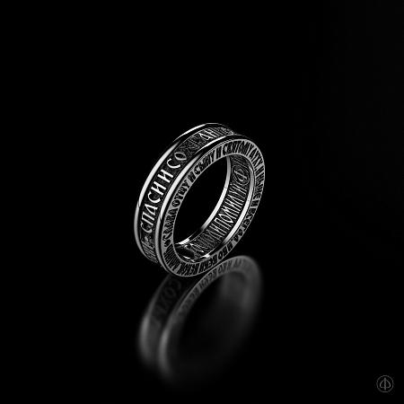 Кольцо из серебра с молитвой Арт.016