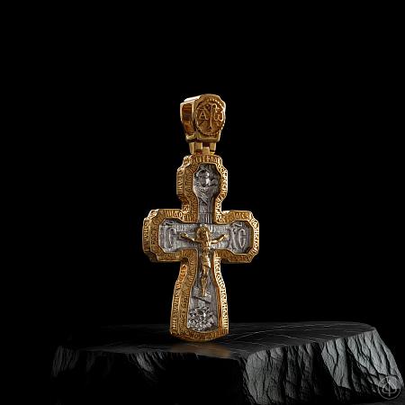 Крест из золота 750 и платины Арт.197