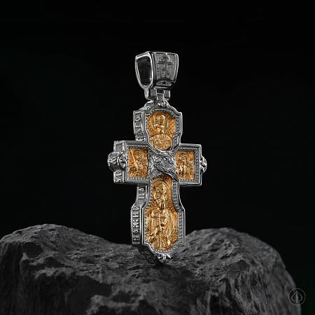 Крест из платины и золота 750 с бриллиантами Арт.083