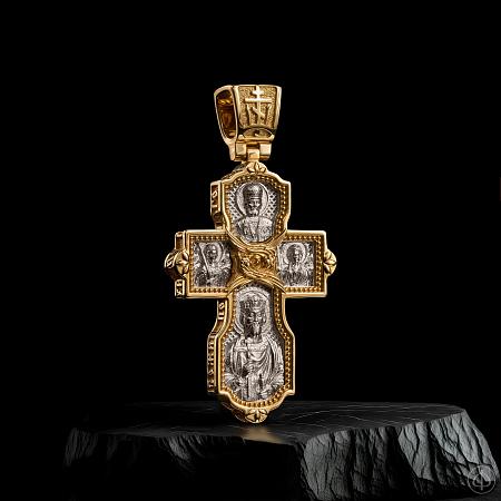 Крест из золота 750 и платины с бриллиантами Арт.083