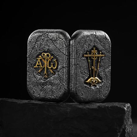 Складень из серебра и золота 585 Арт.016