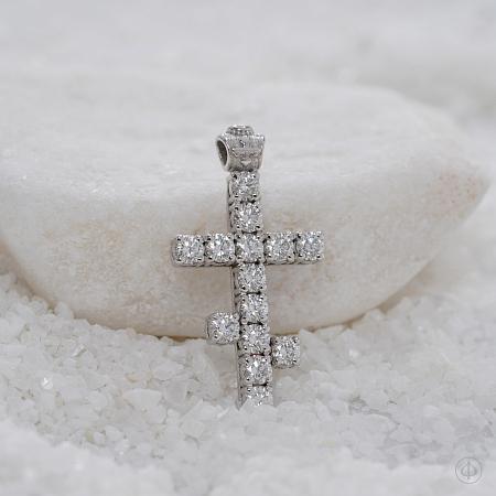 Крест из платины с бриллиантами Арт.015