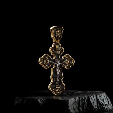 Крест из золота 750 и платины Арт.116