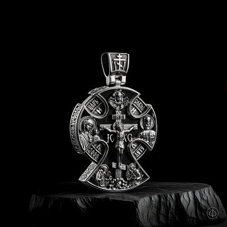 Крест из серебра и чёрного дерева (эбена) Арт.050