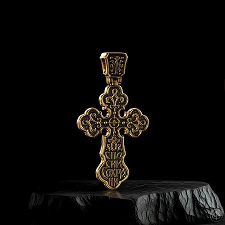 Крест из золота 750 и платины Арт.116