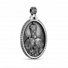 Подвеска из драгоценного металла с иконой 015, Серебро