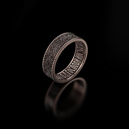Кольцо из золота 585 с молитвой Арт.007
