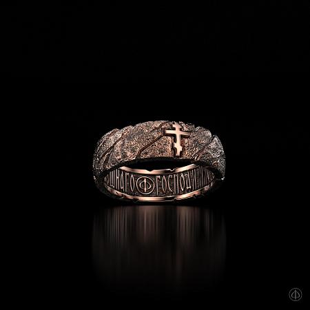 Кольцо из золота 585 с молитвой Арт.036