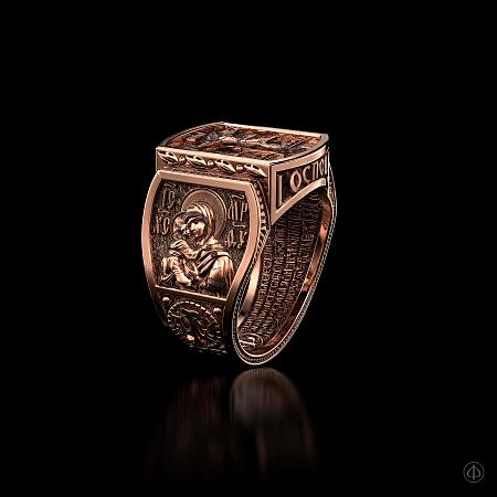 Кольцо из золота 585 с молитвой Арт.008