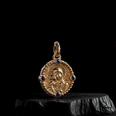 Подвес из золота 750 с сапфиром Арт.019