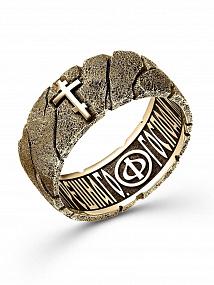 Кольцо из драгоценного металла с молитвой 035, Золото 750