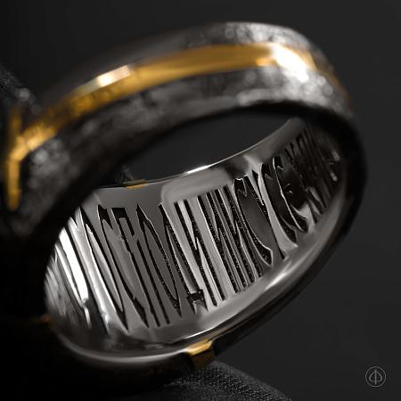 Кольцо из платины и золота 750 с сапфиром Арт.038