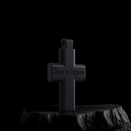 Крест из чёрного дерева (эбена) и золота 585 Арт.008