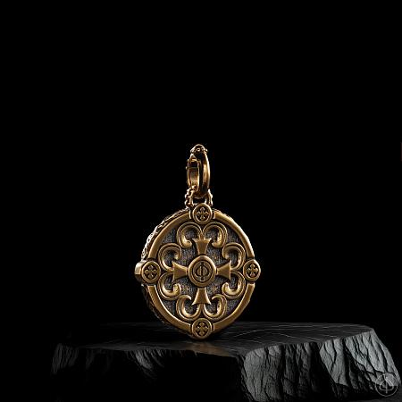 Подвес из золота 750 с изумрудами Арт.019